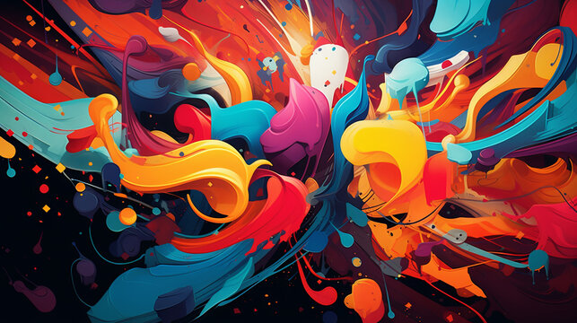 Abstract multicolored decorative watercolor background, colorful bright art