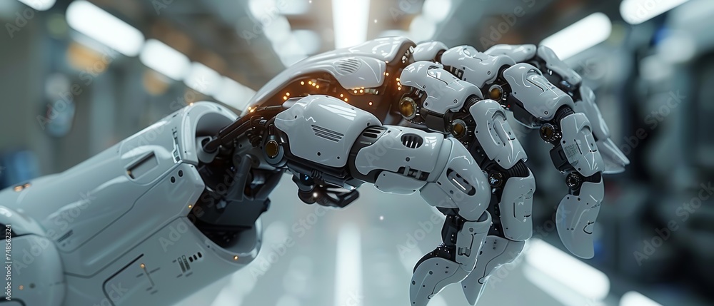 Aufkleber using ai robots for diagnosis and treatment, doctors in the future will be able to enhance patient h