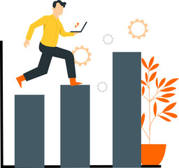 Obraz premium Business Challenge Concept Illustration