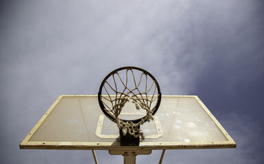 Basketball court with sky - 748563168