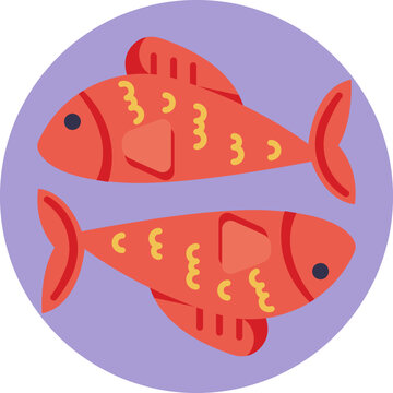 Dive into the enchanting world of Pisces with this icon, featuring the symbol of two fish swimming in opposite directions.
