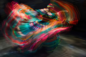 Folkloric Dancers: Render scenes of colorful folkloric dancers performing traditional Mexican...