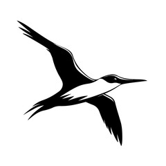Gannet Flying Vector Logo