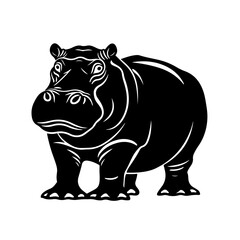 Hippo Mascot Vector Logo