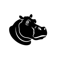 Hippo Head Vector Logo
