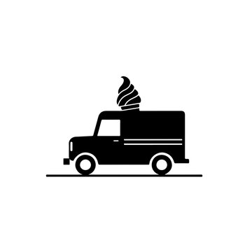 Ice Cream Truck Vector Logo