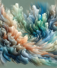 Fototapeta na wymiar Stunning Abstract Background (Expressionistic Color Explosions organic sculpting, flowing, subtle colours) 