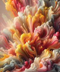 Stunning Abstract Background (Expressionistic Color Explosions organic sculpting, flowing, subtle colours) 