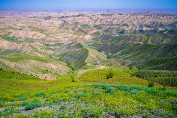 Verdant Spring Landscape near Khalid Nabi Shrine, Golestan Province, Iran