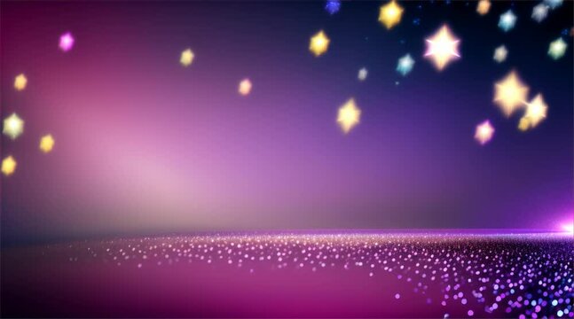 Abstract Light Background with Glowing Stars and Bright Colors