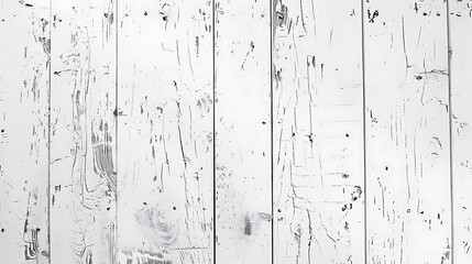 Whitewashed wooden planks background. The planks are painted in white and have a rough, weathered texture.