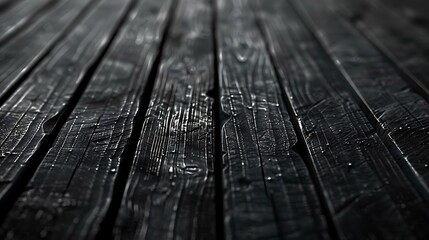 Dark wood texture background. The image shows a close-up of a dark wood floor.