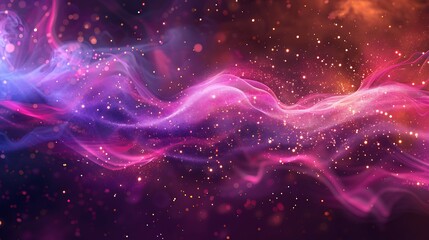 This is an abstract background of glowing pink and purple smoke or gas.