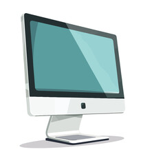 Computer display isolated on white. Vector isolated