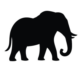 African Elephant vector illustration on white background.