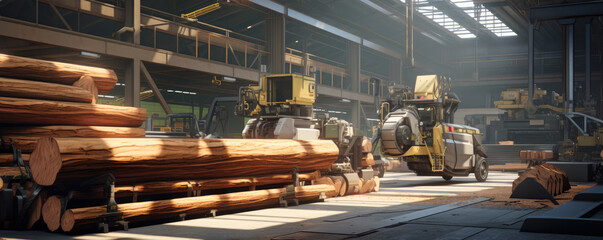 Woodworking production with computerized automatic equipment. generative ai