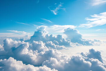 The clouds are white and puffy,sky.