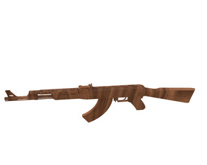 Assault riffle isolated on background. 3d rendering - illustration