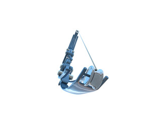 Longbow isolated on background. 3d rendering - illustration