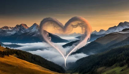 Fototapeten heart in the mountains © melih 