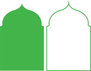 illustration of a green house Ramadan icon