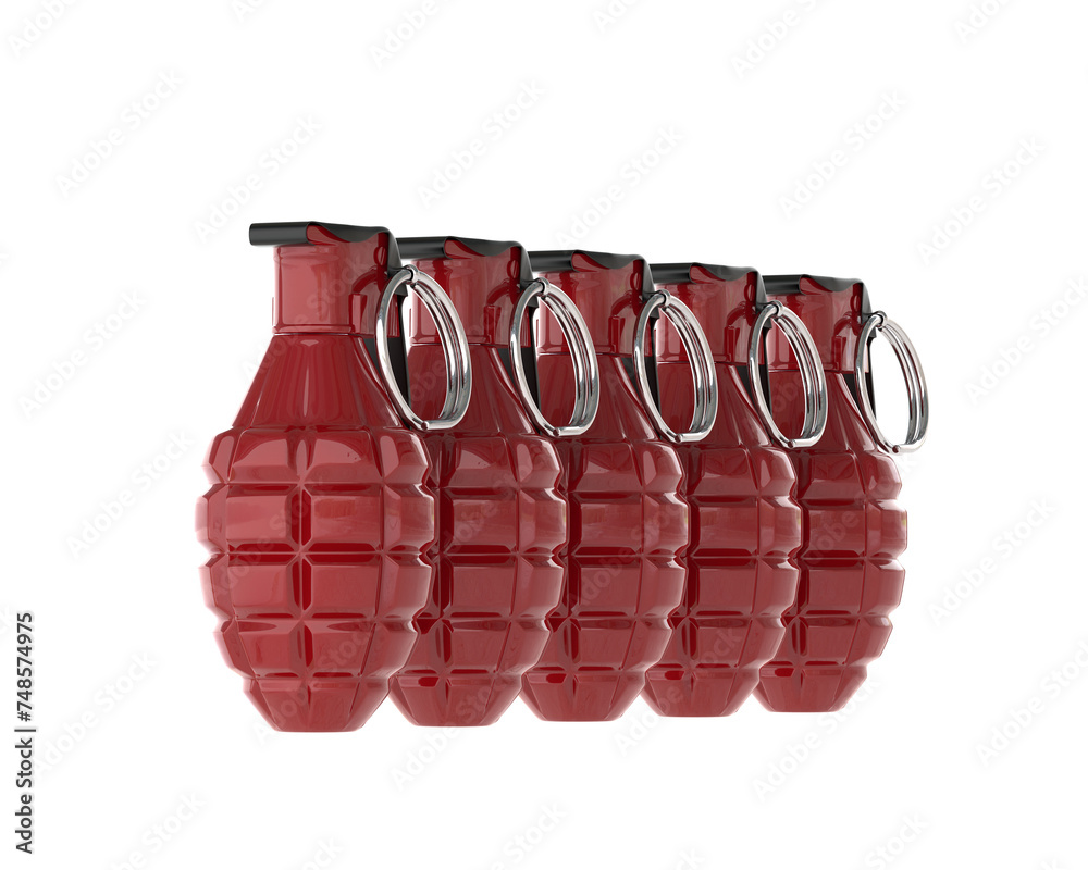 Poster Grenade isolated on background. 3d rendering - illustration