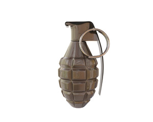 Grenade isolated on background. 3d rendering - illustration