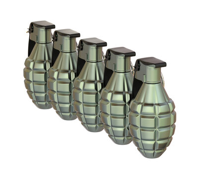 Grenade isolated on background. 3d rendering - illustration