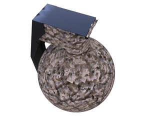 Grenade isolated on background. 3d rendering - illustration
