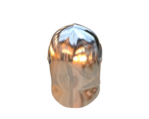 Fototapeta premium Gladiator helmet isolated on background. 3d rendering - illustration