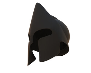 Warrior helmet isolated on background. 3d rendering - illustration