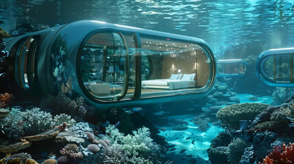 Futuristic underwater habitats