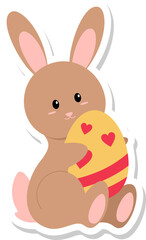 Easter Egg Bunny Sticker