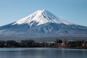河口湖から見た富士山