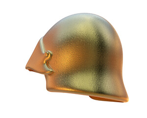 Fototapeta premium Warrior helmet isolated on background. 3d rendering - illustration