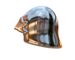 Fototapeta premium Warrior helmet isolated on background. 3d rendering - illustration