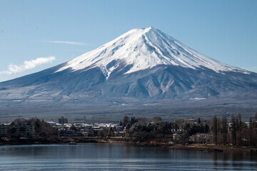 河口湖から見た富士山