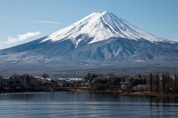 河口湖から見た富士山