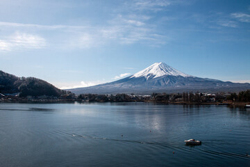 河口湖から見た富士山