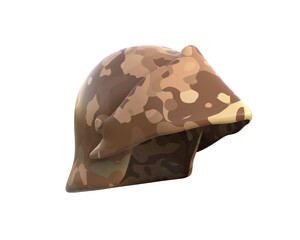 Warrior helmet isolated on background. 3d rendering - illustration