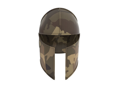 War helmet isolated on background. 3d rendering - illustration