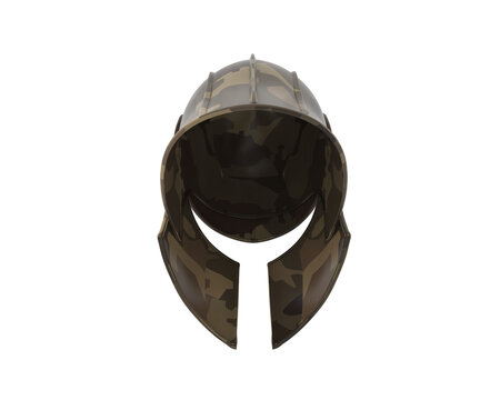 War helmet isolated on background. 3d rendering - illustration