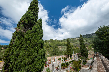 Fornalutx cemetery, Soller valley route, Mallorca, Balearic Islands, Spain
