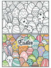 Bunny easter background, illustration easter, funny bunny, vector background wallpaper