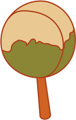 popsicle, ice cream, flat color, summer