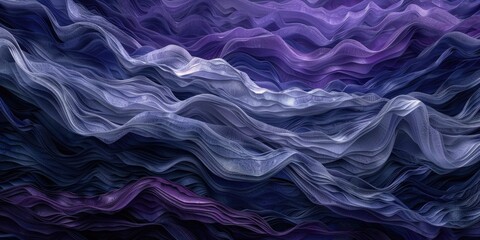 Abstract painting of purple and blue waves. Suitable for backgrounds and artistic designs