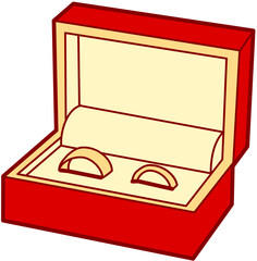 Wedding ring doodle flat color