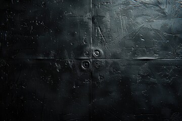 Detailed view of a metal surface on black background. Suitable for industrial concepts
