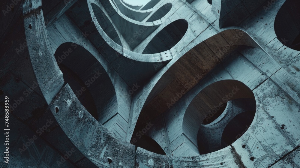 Poster A circular structure with holes, suitable for various design projects