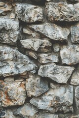 Detailed view of a rocky wall, suitable for backgrounds or textures